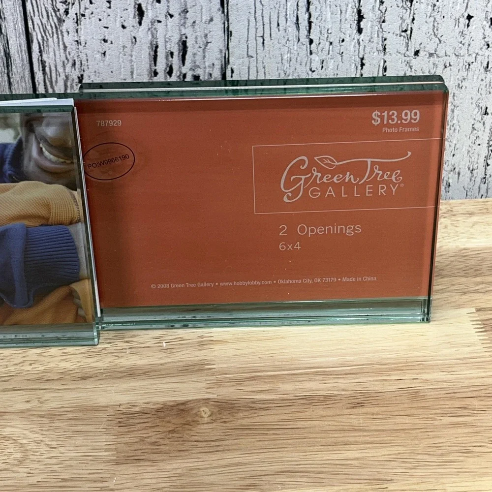 Green Tree Gallery Glass Double Sided Picture‎ Frame 2 6x4 Openings New